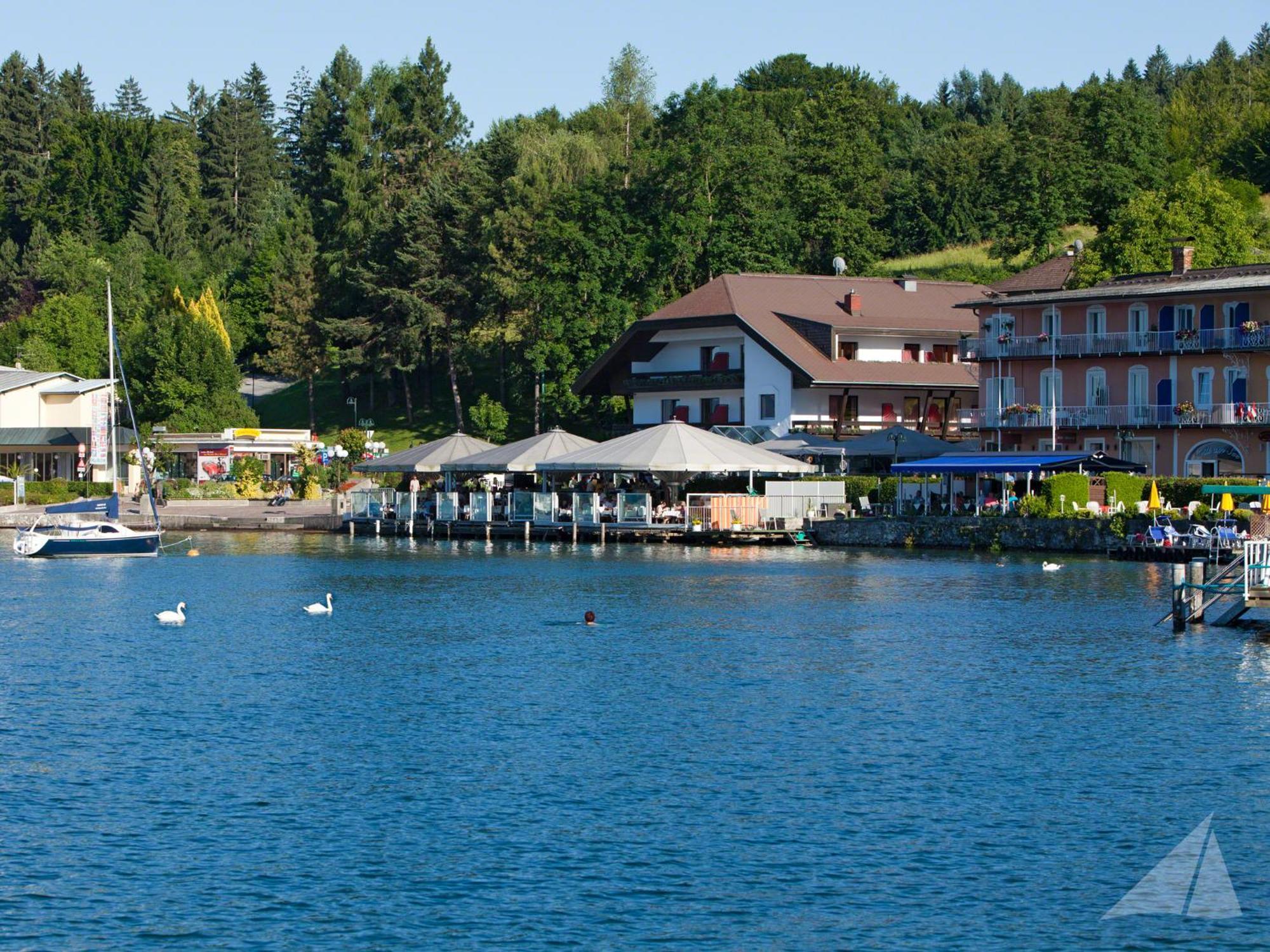 Hotel-Restaurant "Veldener Traumschiff" Direkt Am See In 2Min Im Zentrum Velden am Worthersee Bagian luar foto