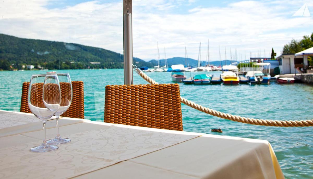 Hotel-Restaurant "Veldener Traumschiff" Direkt Am See In 2Min Im Zentrum Velden am Worthersee Bagian luar foto